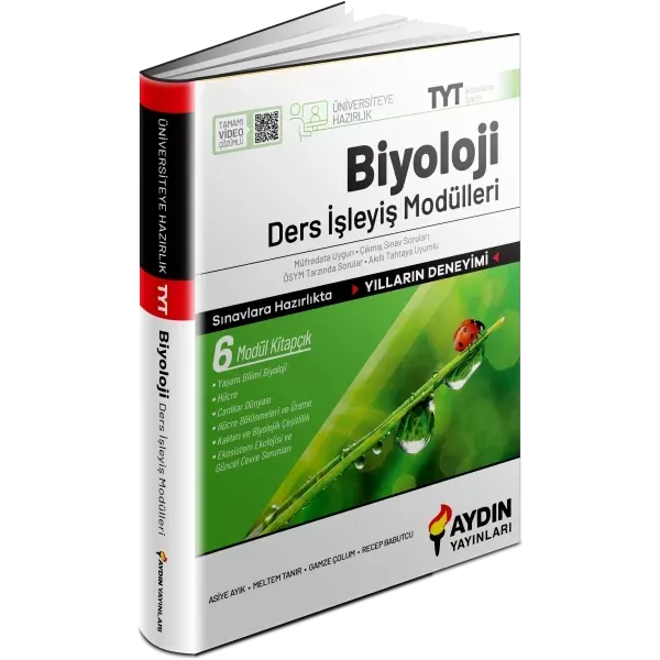 Aydın Yayınları TYT Biyoloji Ders İşleyiş Modülleri Üniversiteye Hazırlık