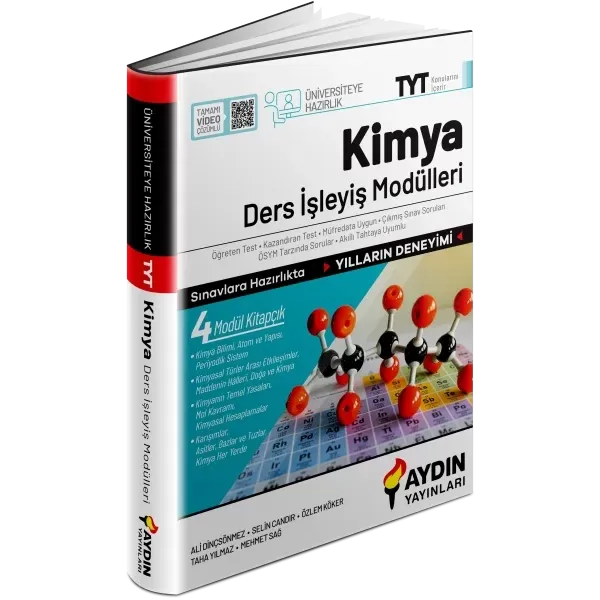 Aydın Yayınları TYT Kimya Ders İşleyiş Modülleri Üniversiteye Hazırlık