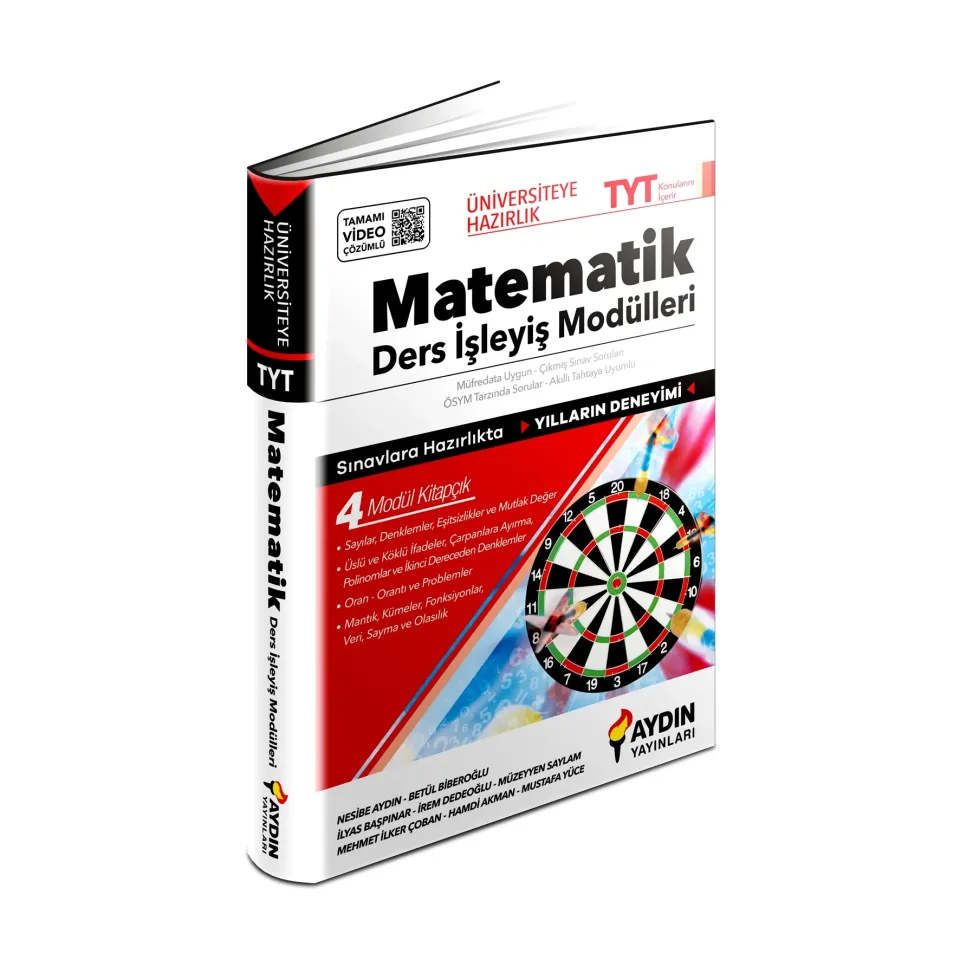 Aydın Yayınları TYT Matematik Ders İşleyiş Modülleri Üniversiteye Hazırlık