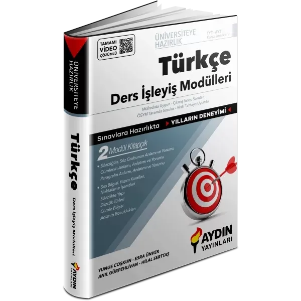 Aydın Yayınları TYT Türkçe Ders İşleyiş Modülleri Üniversiteye Hazırlık