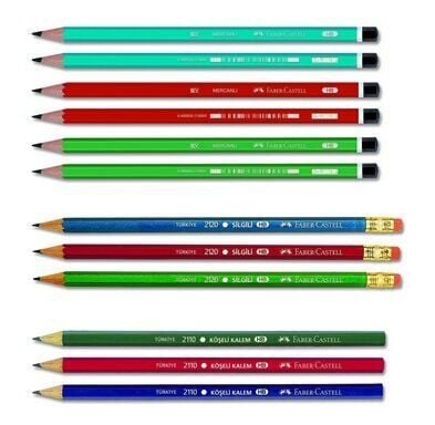 Faber-Castell Köşeli Mercanlı Kurşun kalem ADET