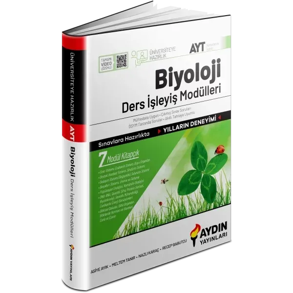 Aydın Yayınları  AYT Biyoloji Ders İşleyiş Modülleri Üniversiteye Hazırlık