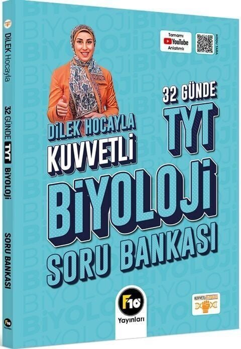 F10 Yayınları TYT Biyoloji Dilek Hocayla 32 Günde Soru Bankası