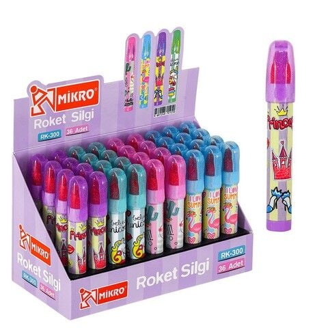 MİKRO ROKET SİLGİ 36 ADET (PAKET)