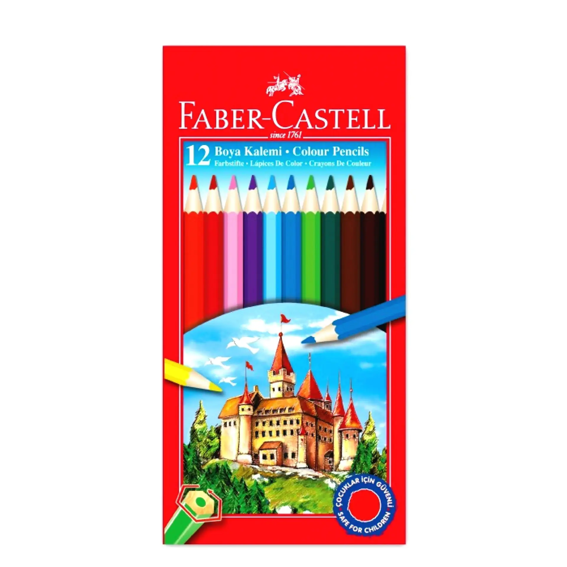 Faber-Castell Karton Kutu Boya Kalemi 12 Renk Tam / ADET