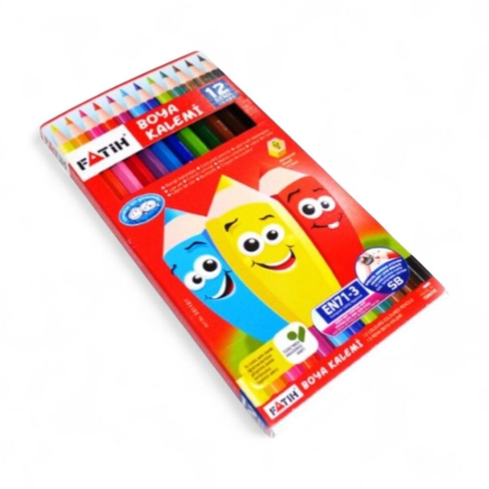 Fatih Kuru Boya Tam Boy 12 Renk / 12 ADET