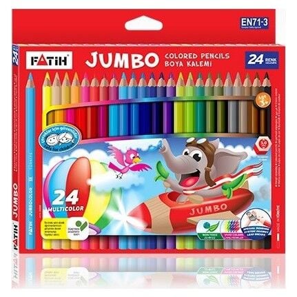 Fatih Kuru Boya Jumbo Karton Kutu 24 Renk / ADET