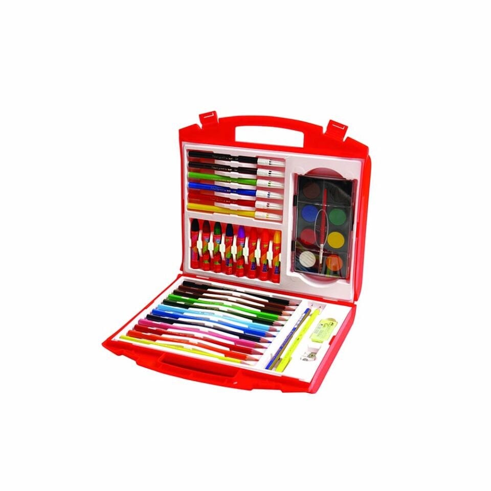 Faber-Castell Boyama Çantası 38 Parça Set  (Kuruboya+Suluboya+Pastel Boya+Keçeli Boya+Kurşun Kalem+Silgi)