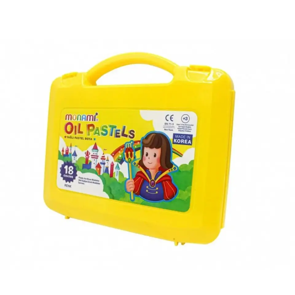 MONAMİ PASTEL BOYA 12 RENK PLASTİK KUTULU