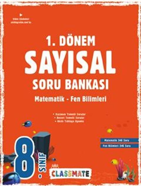 Okyanus Yayınları 8. Sınıf Classmate 1. Dönem Sayısal Soru Bankası