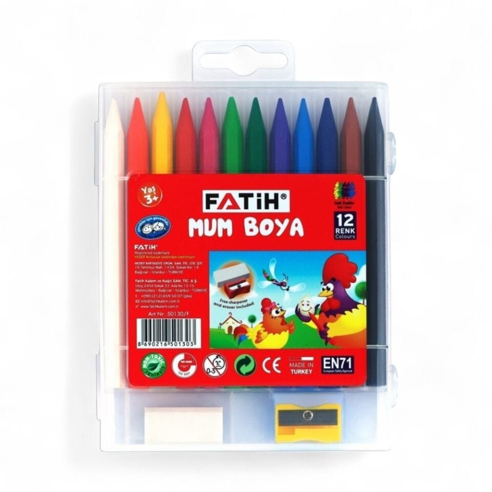 Fatih Mum Boya 50130 Polymer Tam Boy 12 Renk ADET