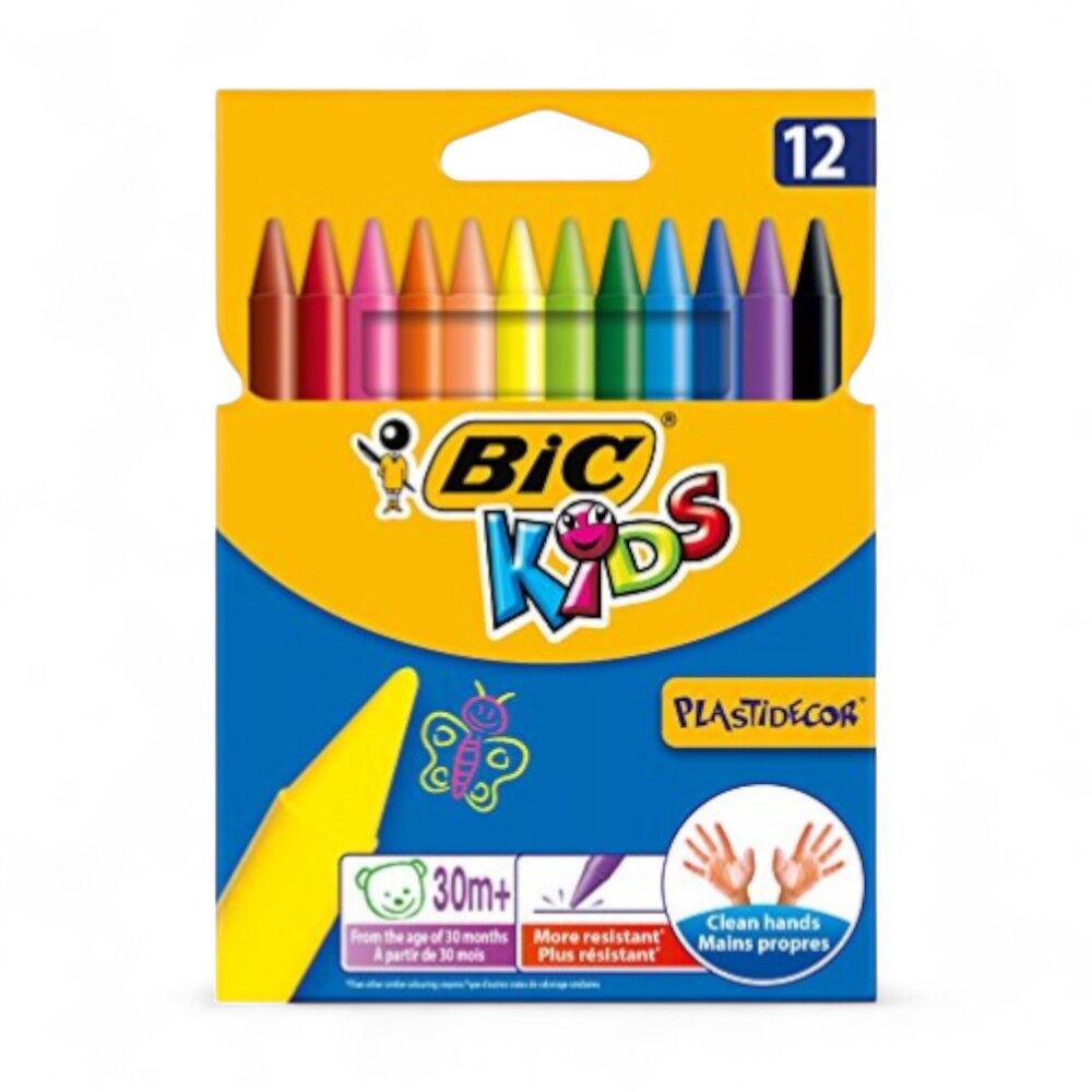 Bic Kids Mum Boya Plastidecor Silinebilir 12 Renk ADET