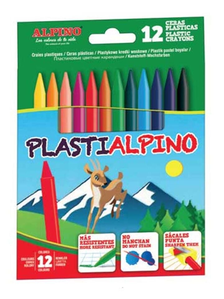 Alpino Plastıcas Mum Boya 12 Renk Adet