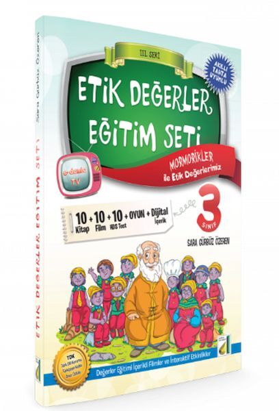 3. Sınıf Etik Değerler Eğitim Seti (10 Kitap + Hds)