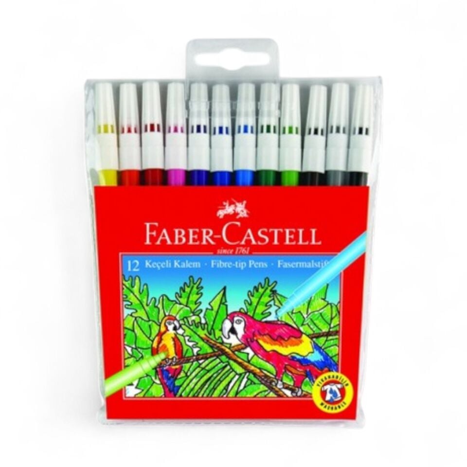 Faber-Castell Keçeli Kalem 12 Renk Yıkanabilir