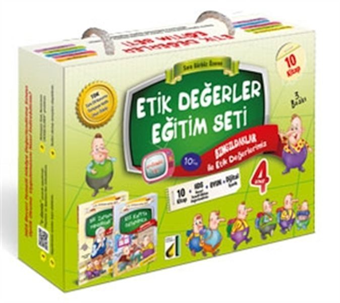 4. Sınıf Etik Değerler Eğitim Seti (10 Kitap + Hds)