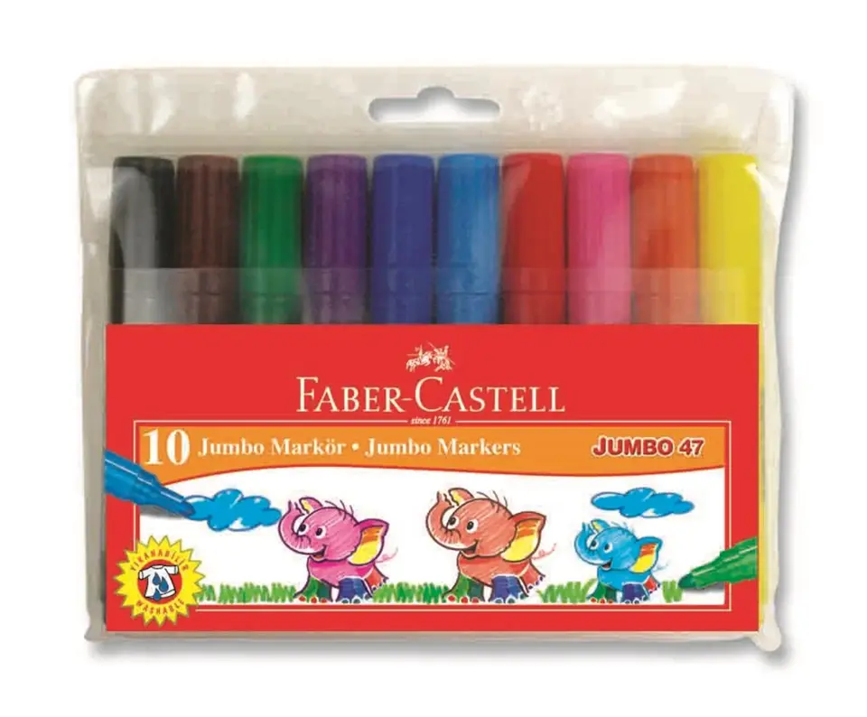 Faber Castell Jumbo 47 Marker 10 Renk