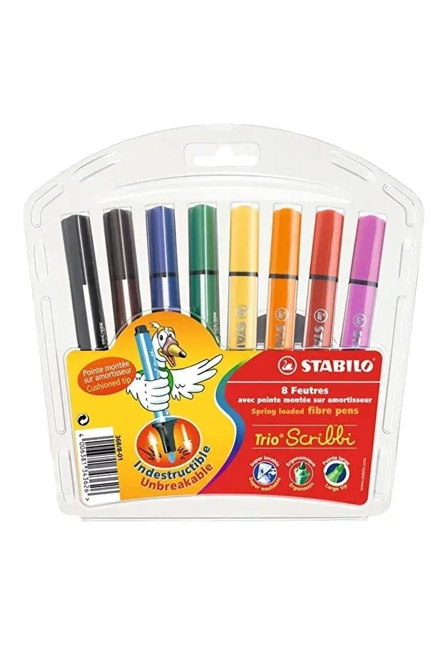 Stabilo Trıo Keçeli Kalem 8 Renk