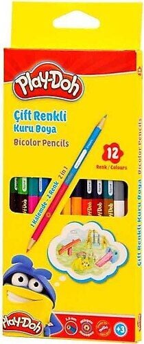 Play-Doh 12'li Kuru Boya Seti Çift Renkli 24 Renk Seçeneği ile Yaratıcı Aktiviteler İçin