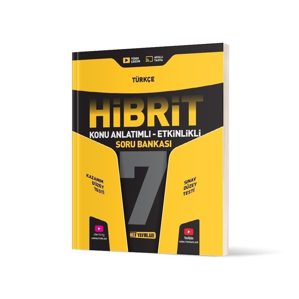 Hız Yayınları 7. Sınıf Hibrit Türkçe Soru Bankası