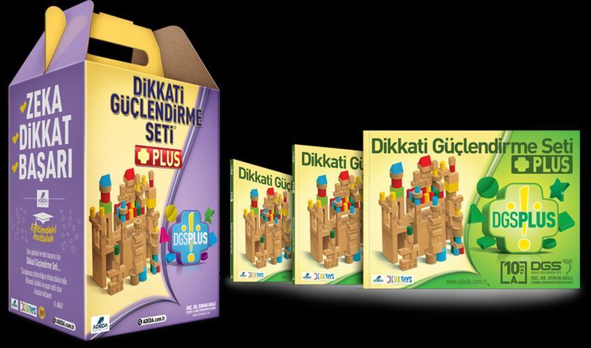 Dikkati Güçlendirme Seti Plus 10 Yaş 3 Kitap 112 Parça Ahşap Karton Kutu