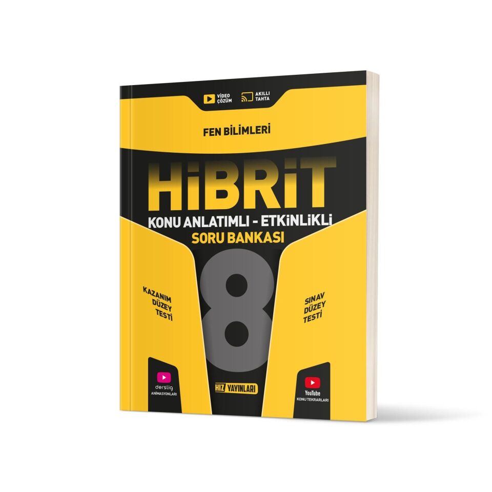 Hız Yayınları 8. Sınıf Hibrit Fen Soru Bankası