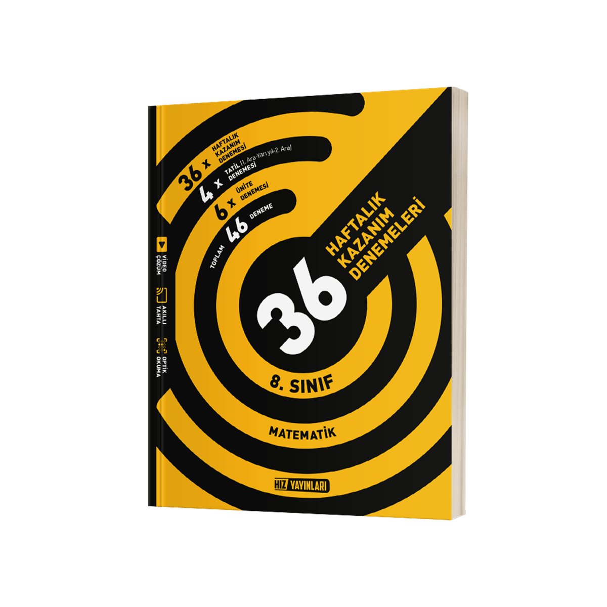 Hız Yayınları 8. Sınıf Matematik 36 Haftalık Kazanım Denemeleri