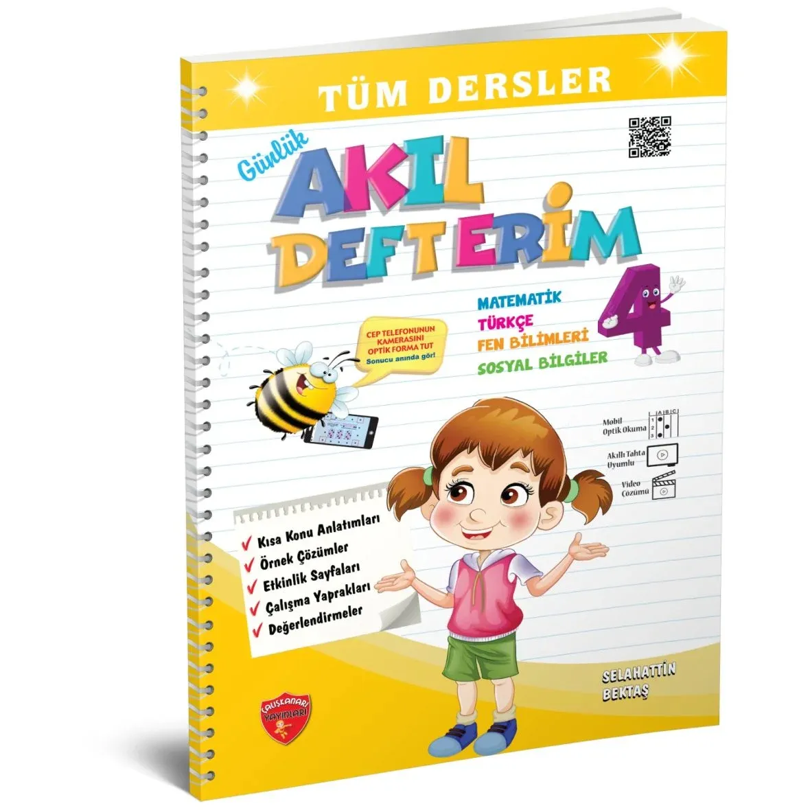 ÇALIŞKAN ARI 4.SINIF TÜM DERSLER GÜNLÜK AKIL DEFTERİM