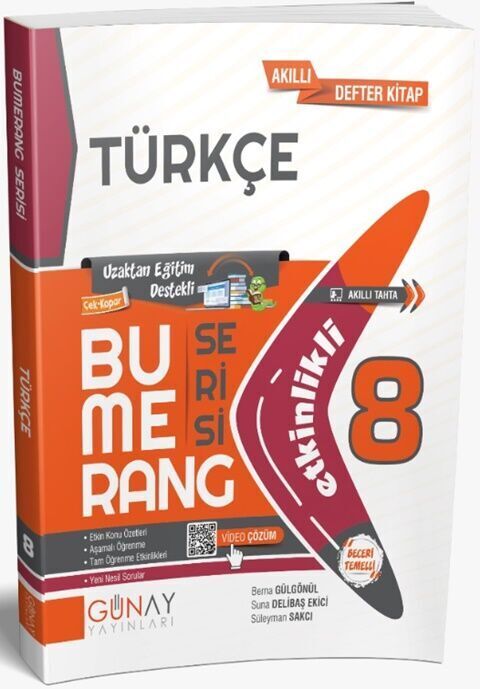 Günay Yayınları 8. Sınıf Bumerang Etkinlikli Türkçe