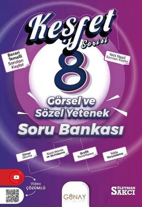 Günay Yayınları 8. Sınıf Keşfet Görsel Ve Sözel Yetenek Soru Bankası