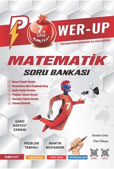Nartest Yayınevi 7. Sınıf Power-up Matematik Soru Bankası Kırmızı
