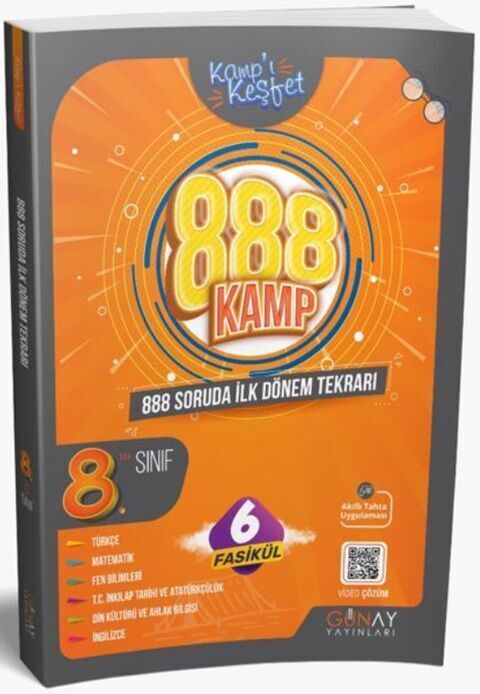 Günay Yayınları 8. Sınıf İlk Dönem Kamp Kitabı (Kampı Keşfet)