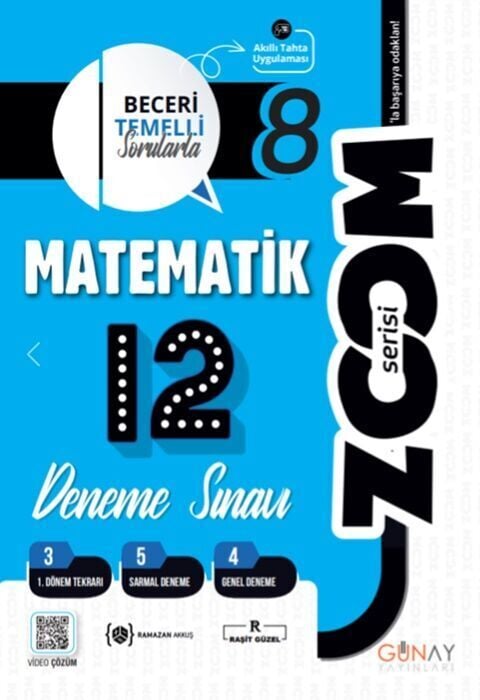Günay Yayınları 8. Sınıf Matematik 12'Li Branş Denemeleri