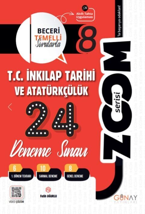Günay Yayınları 8. Sınıf T. C. İnkılap Tarihi Ve Atatürkçülük 24'Lü Branş Denmeleri