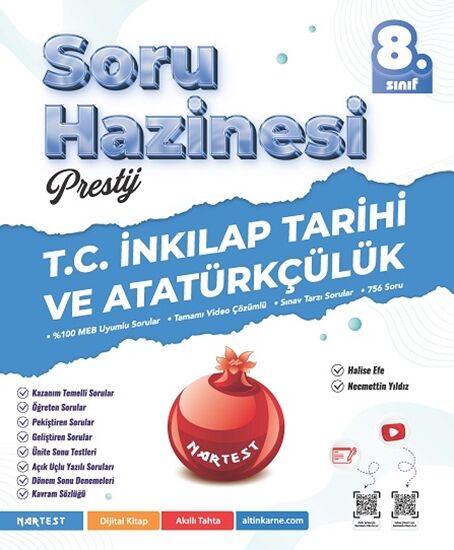 Nartest Yayınevi 8. Sınıf Prestij T.c. İnkılap Tarihi Ve Atatürkçülük Soru Hazinesi