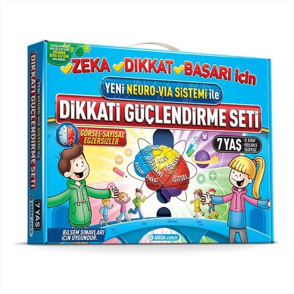 Dikkati Güçlendirme Seti 1. Sınıf – 7 yaş Neuro Via