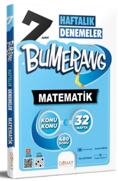 Günay Yayınları 7. Sınıf Bumerang 32 Haftalık Matematik Denemeleri