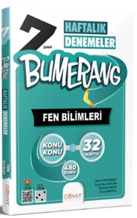 Günay Yayınları 7. Sınıf Bumerang 32 Haftalık Fen Bilimleri Denemeleri