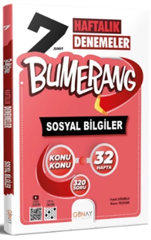 Günay Yayınları 7. Sınıf Bumerang 32 Haftalık Sosyal Bilgiler Denemeleri