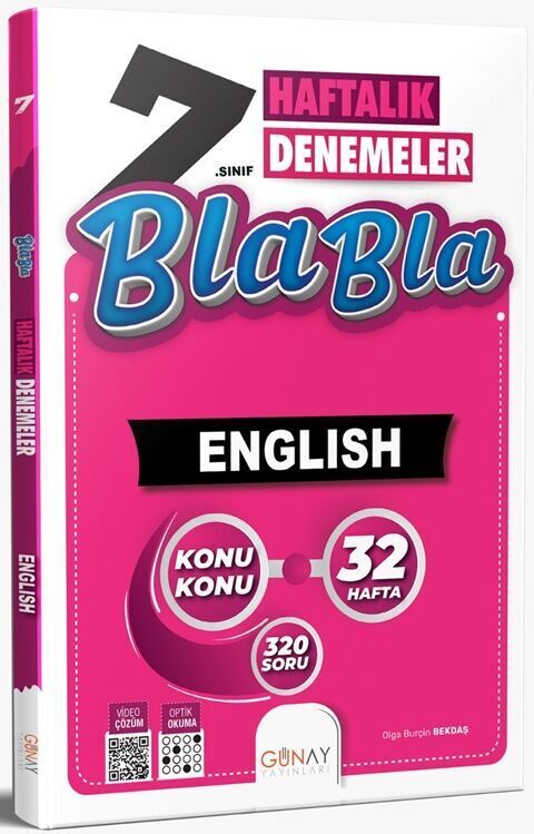 Günay Yayınları 7. Sınıf Bla Bla 32 Haftalık İngilizce Denemeleri