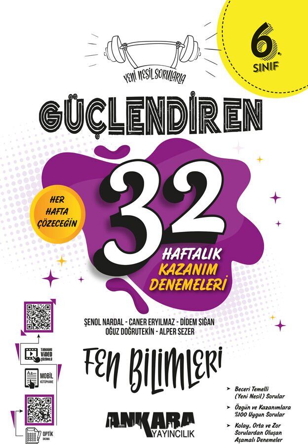 Ankara Yayınları 6. Sınıf Fen Bilimleri  32 Hafta Kazanım Deneme