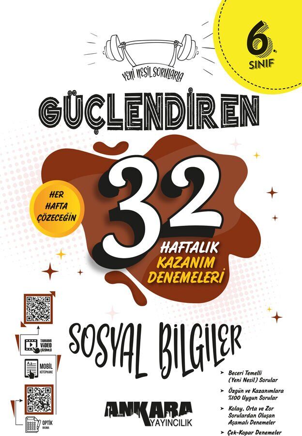 Ankara Yayınları 6. Sınıf Sosyal Bilgiler 32 Hafta Kazanım Deneme