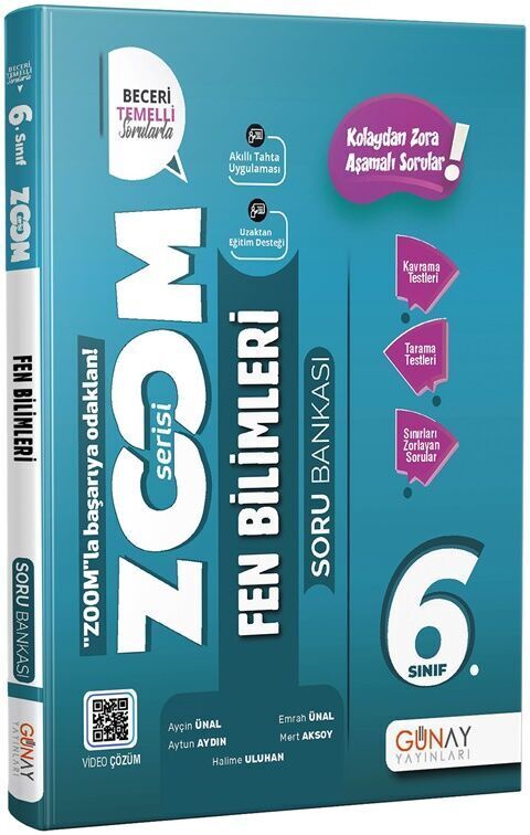 Günay Yayınları 6. Sınıf Zoom Serisi Fen Bilimleri Soru Bankası