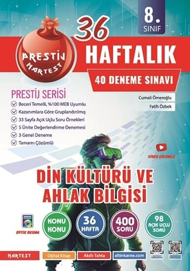 Nartest Yayınevi 8. Sınıf Haftalık Din Kültürü Ve Ahlak Bilgisi Denemeleri