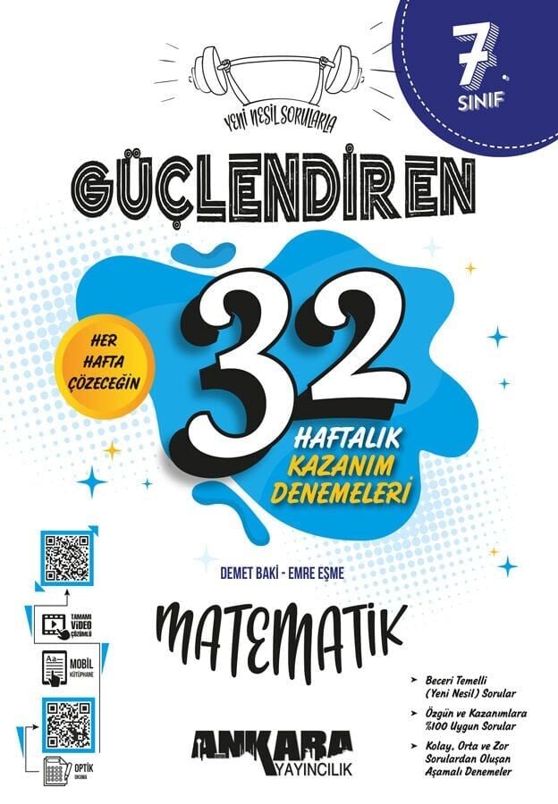 Ankara Yayınları 7. Sınıf Matematik 32 Hafta Kazanım Deneme