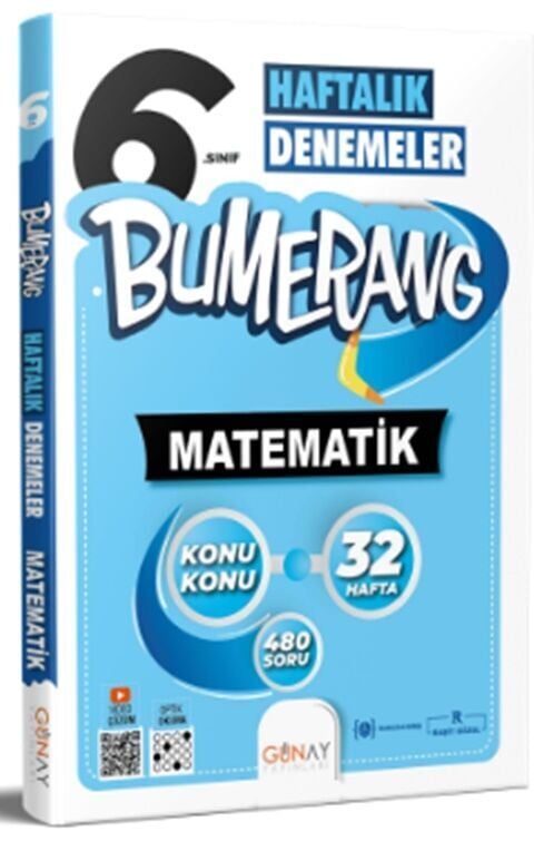 Günay Yayınları 6. Sınıf Bumerang 32 Haftalık Matematik Denemeleri