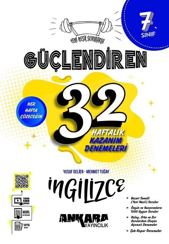 Ankara Yayınları 7. Sınıf İngilizce 32 Hafta Kazanım Deneme