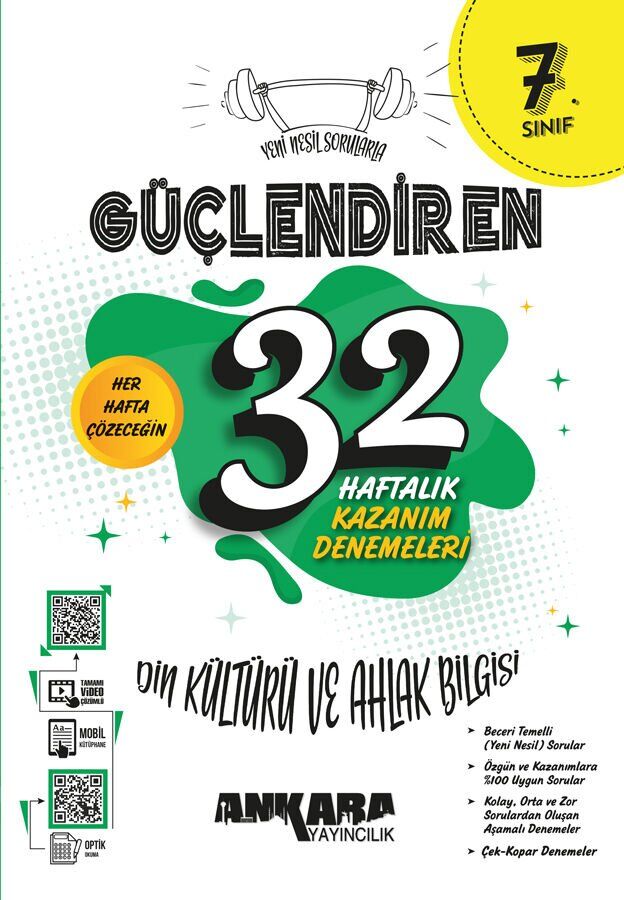 Ankara Yayınları 7. Sınıf Din Kültürü Ve Ahlak Bilgisi 32 Hafta Kazanım Deneme