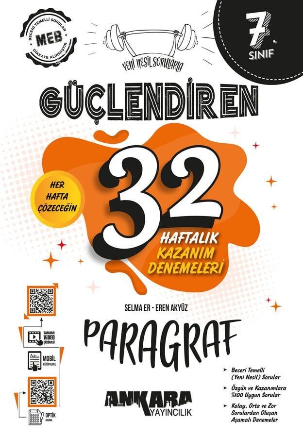 Ankara Yayınları 7. Sınıf Paragraf 32 Hafta Kazanım Deneme