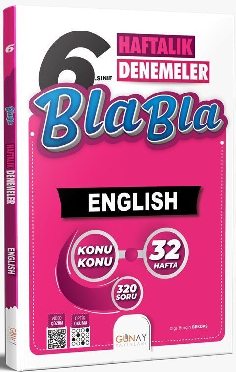Günay Yayınları 6. Sınıf Bla Bla 32 Haftalık İngilizce Denemeleri